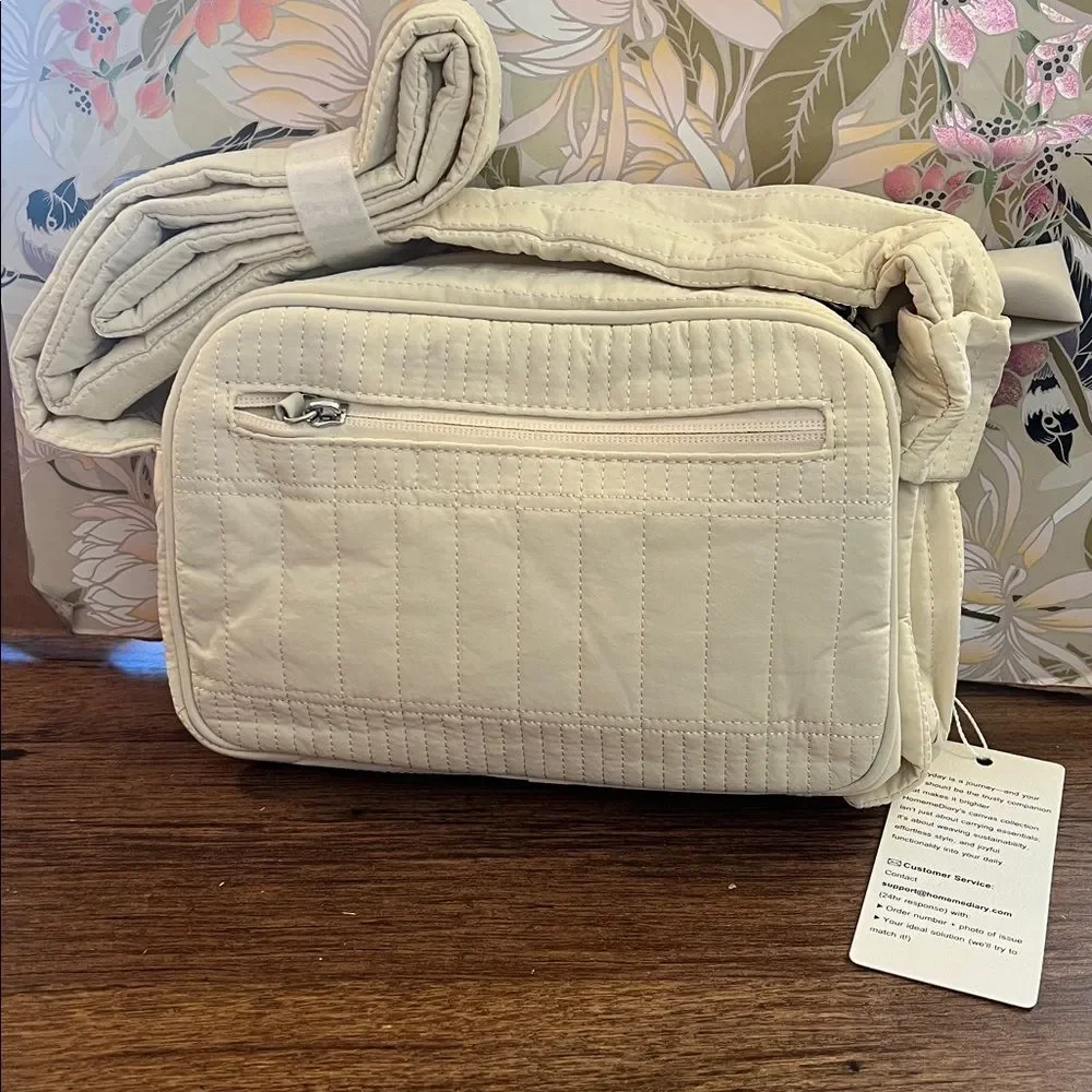 Cream Quilted Women's Bag